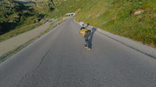 长板速降运动FPV航拍