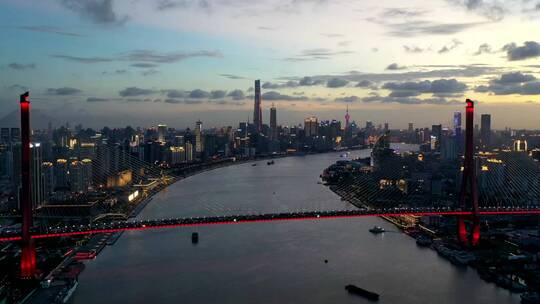 上海浦江两岸航拍延时视频素材模板下载