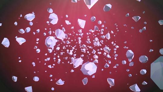 钻石颗粒散落3d动画背景