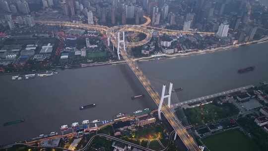 南浦大桥 上海交通 繁忙 高架 道路视频素材模板下载