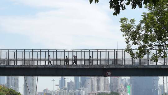 人行天桥都市节奏视频素材模板下载