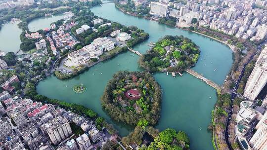 福州市西湖公园航拍