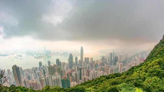 香港，太平山顶，亚洲，都会