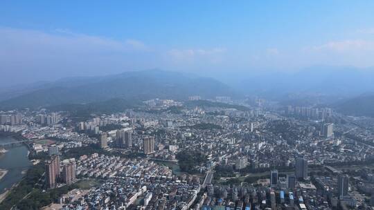 大景全景航拍城市风光建筑群