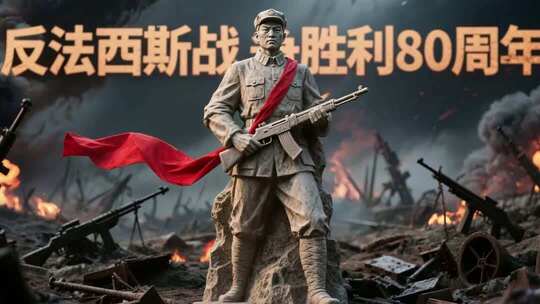 反法西斯战争胜利80周年战士雕像