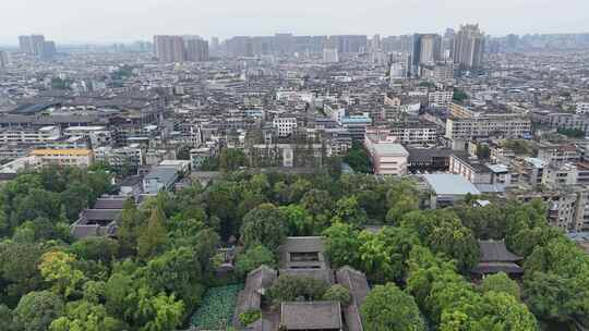 四川眉山三苏祠航拍