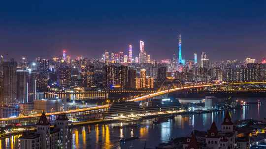 广州荔湾广州圆夜景延时-2