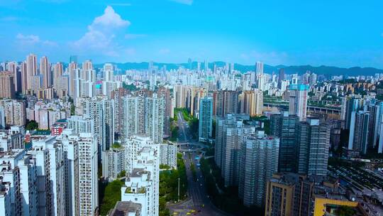 重庆华新街观音桥城市风景航拍