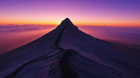 玻利维亚，  日出时的高山云海景观