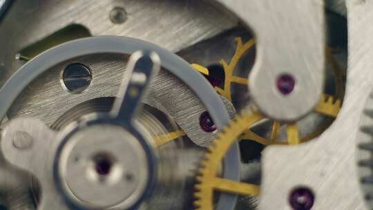 钟表机齿轮构宏循环视频素材模板下载