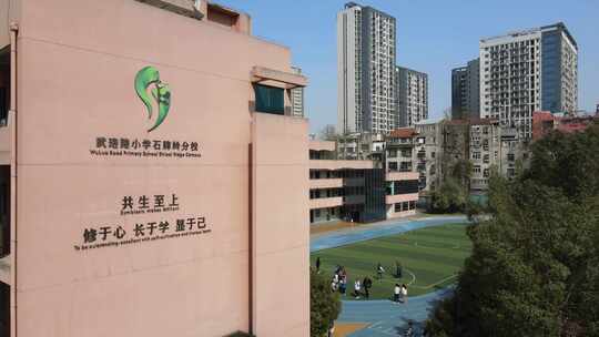 武汉武珞路小学石牌岭分校航拍