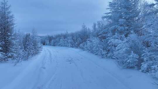 山林雪路林海雪原