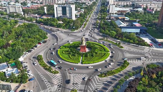 运城关公环岛路口