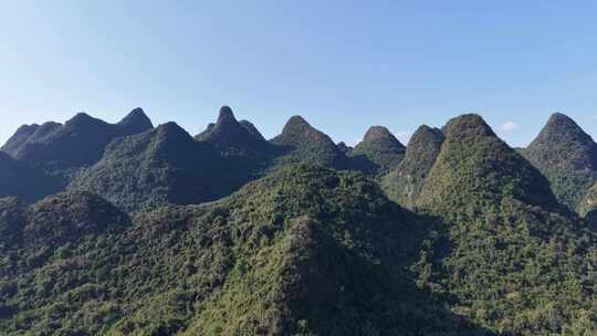 广西桂林阳朔山水桂林喀斯特地貌航拍