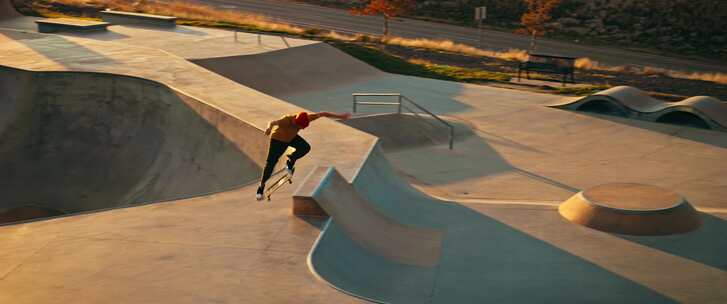 Ollie over The Ramp，