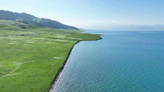 赛里木湖 新疆 伊犁夏天 草原湖泊