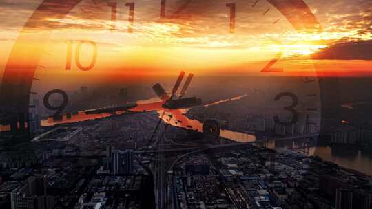 高级感城市时间流逝地产空镜