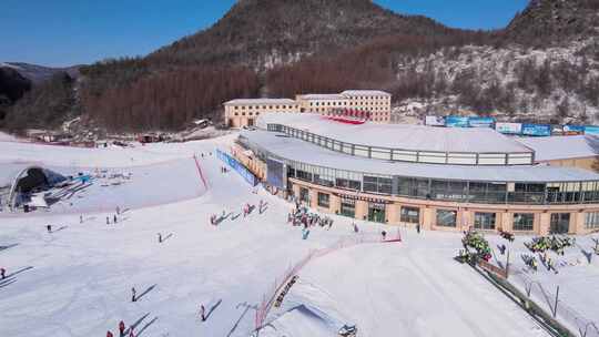 神龙架国际滑雪场全国大众冰雪季航拍