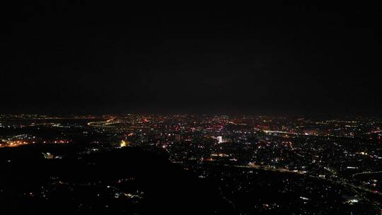 泉州市区夜景航拍500米高空泉州城市大景