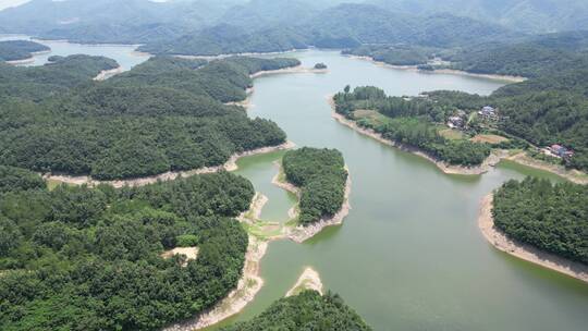 航拍祖国大好河山南漳三道河景区