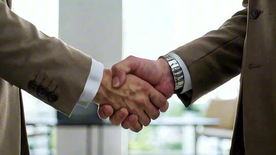 4k商务人士商务握手商务签约商务合作