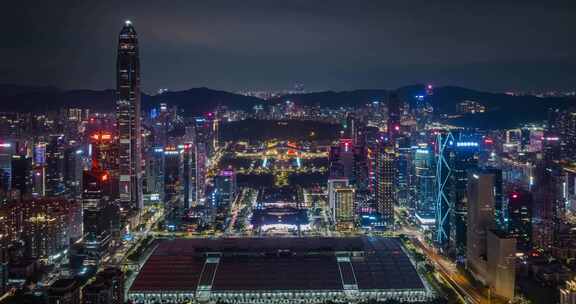 福田夜景航拍延时