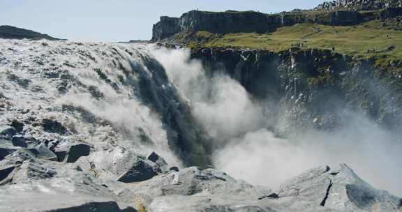 Dettifoss，瀑布，冰岛，喷雾