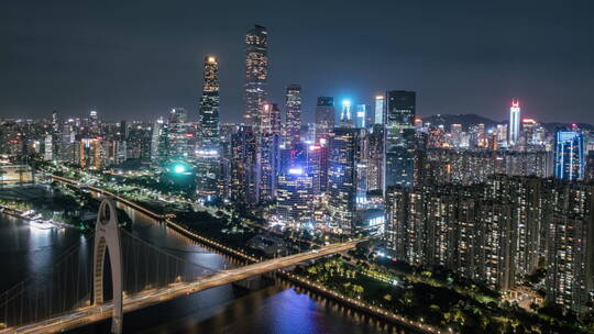 珠江新城夜景延时