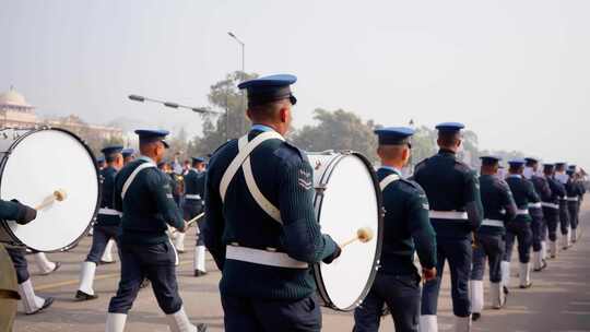 印度空军乐队为共和国日练习