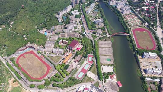 福建省泉州市洛江区马甲镇仰恩大学航拍校园