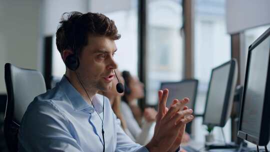 压力，呼叫中心，耳机，办公室