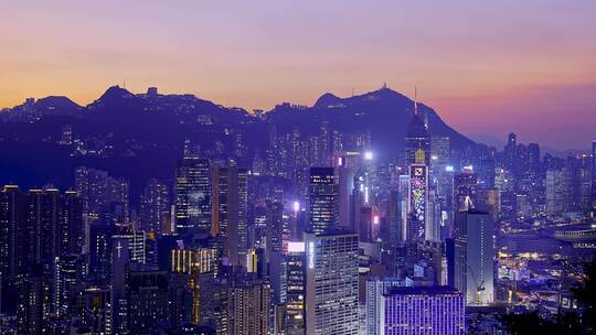 香港夜景延时视频素材模板下载