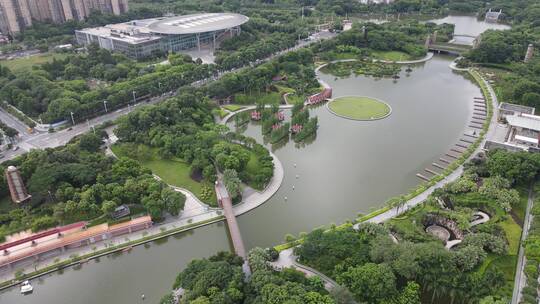 佛山千灯湖公园航拍