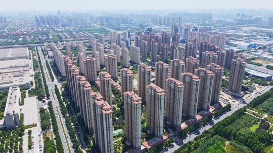 航拍城市空镜 郑州人居环境 高层建筑视频素材模板下载