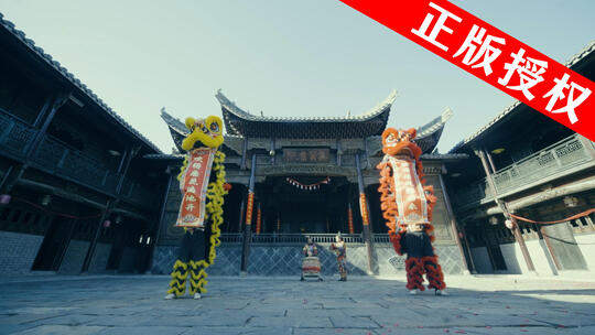 舞狮实拍 4K 含灰片