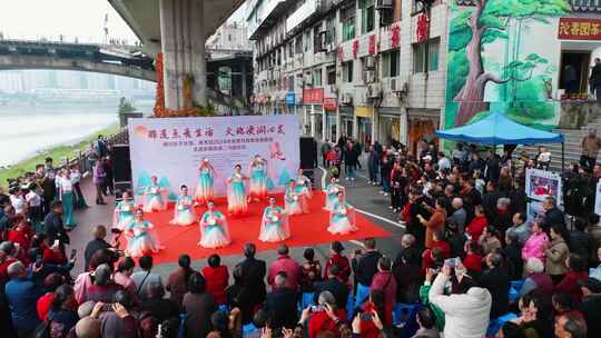 社区非遗文化活动现场