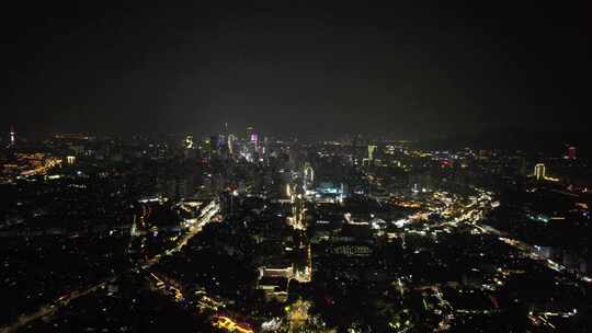 江苏南京城市夜景灯光中华门东秦淮河夜景