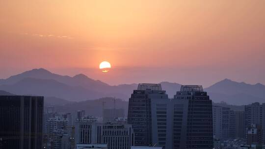 夕阳日落