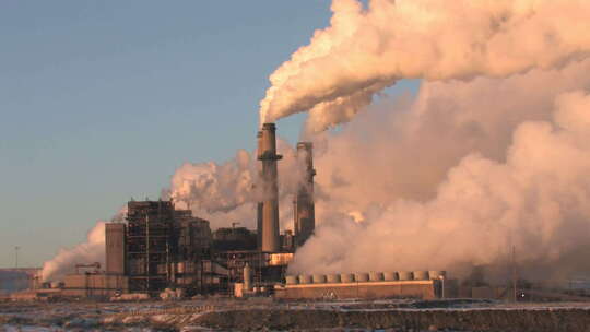 工作排放大气在被污染