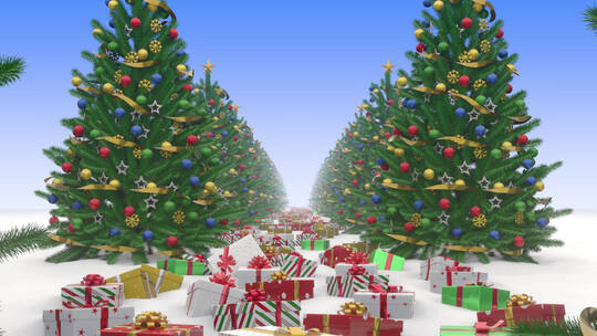 圣诞节 圣诞树 圣诞 礼物  圣诞礼盒视频素材模板下载