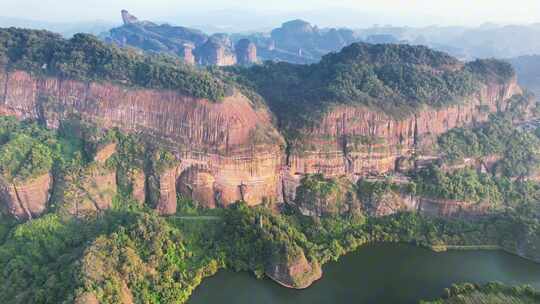 广东韶关丹霞山5A景区航拍