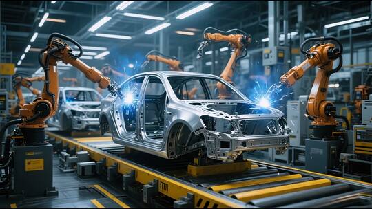 新能源汽车智能生产线工厂车间