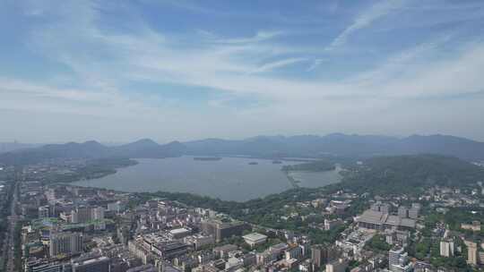 浙江杭州城市风光航拍