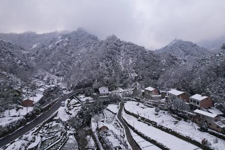 2022年初的农村雪景