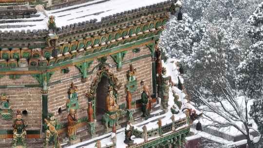 山西洪洞广胜寺雪景