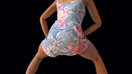 性感女孩Twerk舞蹈与动态短裙视频素材模板下载