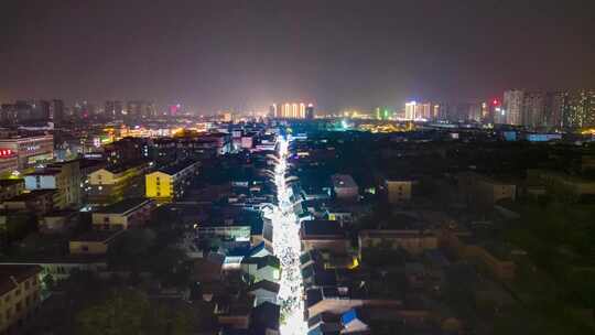 洛阳夜景合集航拍延时