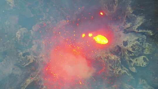 火山熔浆视频素材模板下载