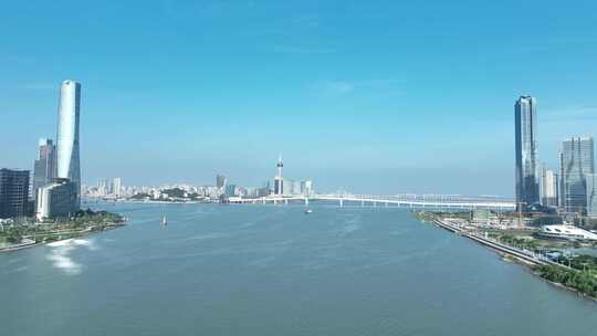 澳门航拍澳门塔西湾大桥澳门城市建筑风光视频素材模板下载
