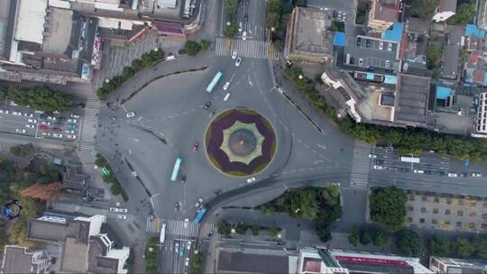 城市十字路口的交通摄影视频素材模板下载